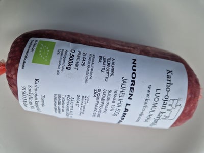 Nuoren lampaan jauheliha 15 % luomu 500 g