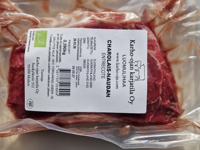 Entrec&ocirc;te noin 0,3 kg luomu charolais-naudan